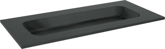 Balmani Tablo Arcato Einzelwaschtisch für 2 Armaturenlöcher, Granit poliert, 120 x 55 cm