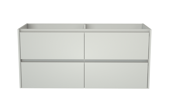 Storke Seda zwevend wastafelonderkast 130 x 52 cm mat wit 4 lades