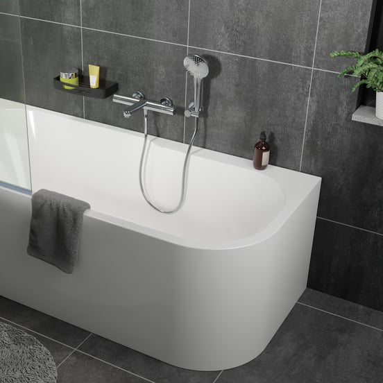 Blaufoss Round handdoucheset 3 functies chroom