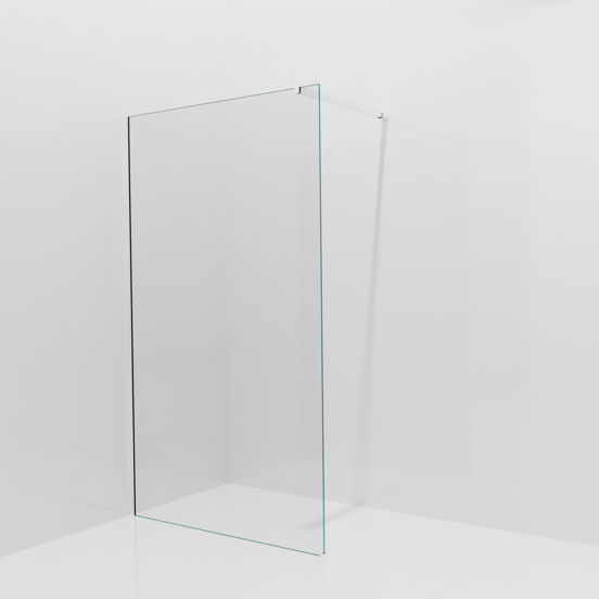 Balmani Modular Walk-In Dusche: 120 x 200 cm, Klarglas, inklusive Coating, Profil Chrom glänzend