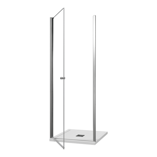 Luca Varess Kuresa douche draaideur 80 x 200 cm helder glas glanzend chroom profiel