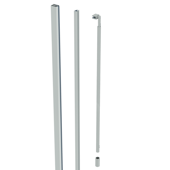 Linie Walk-in II set profielen hoek 8 mm glas chroom