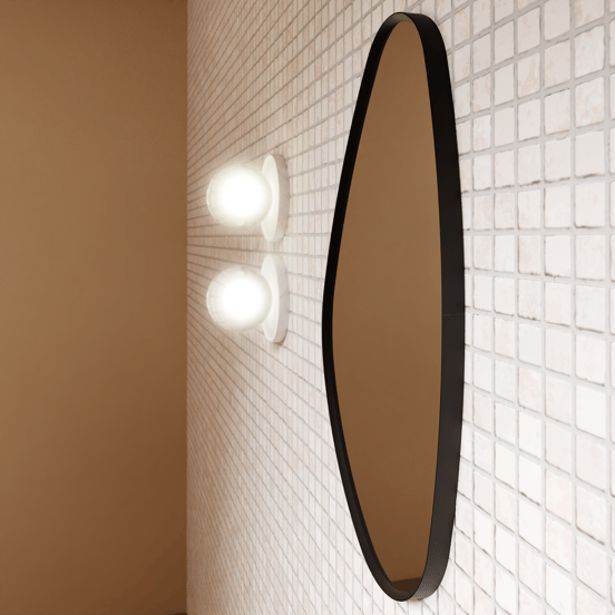 Balmani Auro organische toiletspiegel zwart 35 x 60 cm