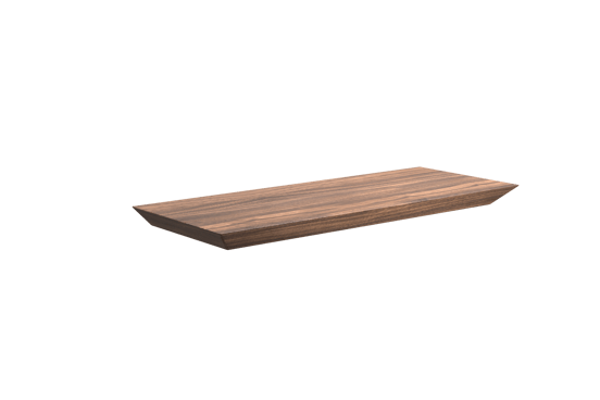 Balmani Mitra wandplank fineer notenhout 40 x 16 cm
