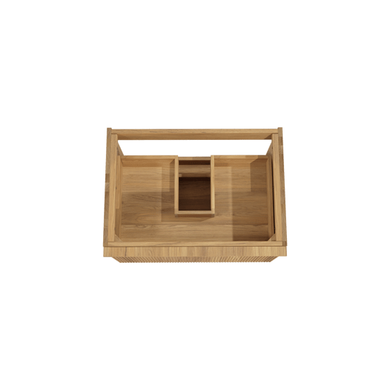 Balmani Forma meuble sous-vasque suspendu 75 x 55 cm teck 2 tiroirs