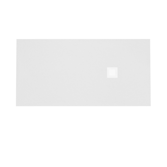 Balmani Vega receveur de douche 160 x 80 cm marbre composite blanc mat structure en ardoise