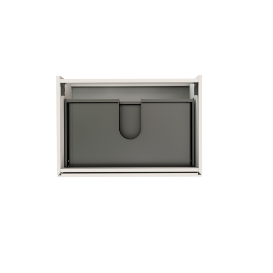 Storke Edge zwevende wastafelonderkast 75 x 52 cm mat wit 2 lades