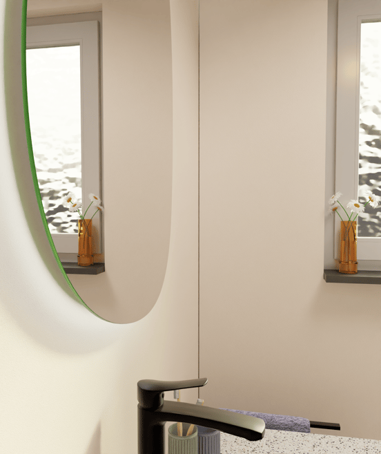 Luca Varess Organic miroir organisch lumineux et anti-buée 80 x 55 cm