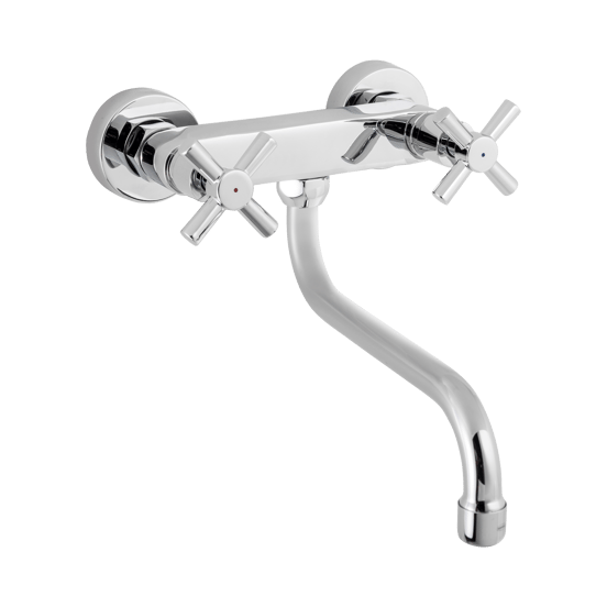 Blaufoss Affondo inbouw keukenkraan glanzend chroom