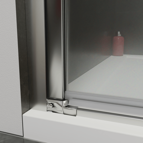 Luca Varess Kuresa douche draaideur 100 x 200 cm helder glas glans chroom profiel