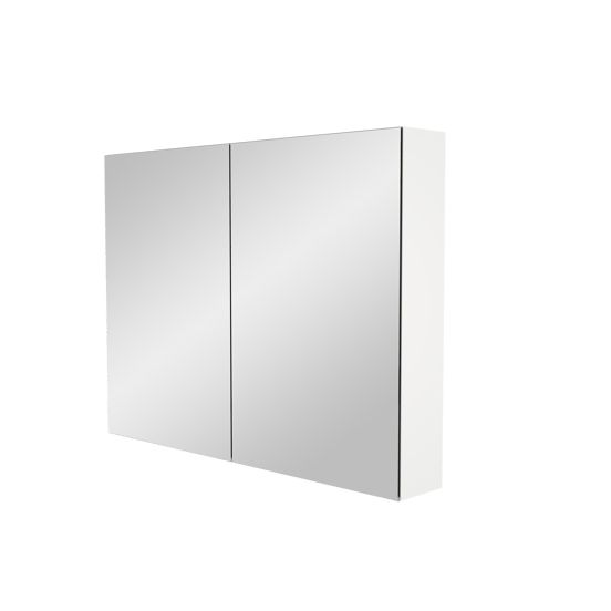 Storke Reflecta Spiegelschrank Bad: 100 x 75 cm, Weiß matt