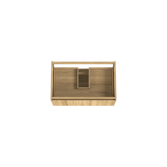 Balmani Idra meuble sous-vasque suspendu 90 x 55 cm plaqué chêne naturel 4 tiroirs