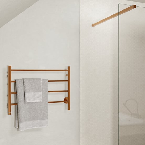 Blaufoss Odda Basso chauffe-serviette 55 x 75 cm brushed rosegold 50W