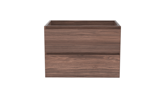 Balmani Mitra meuble sous-vasque suspendu 75 x 55 cm plaqué noyer 2 tiroirs