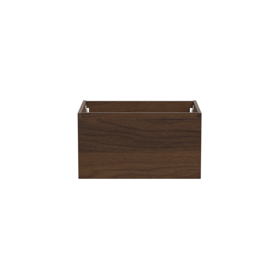 Storke Edge zwevende wastafelonderkast 65 x 52 cm notelaar 1 lade