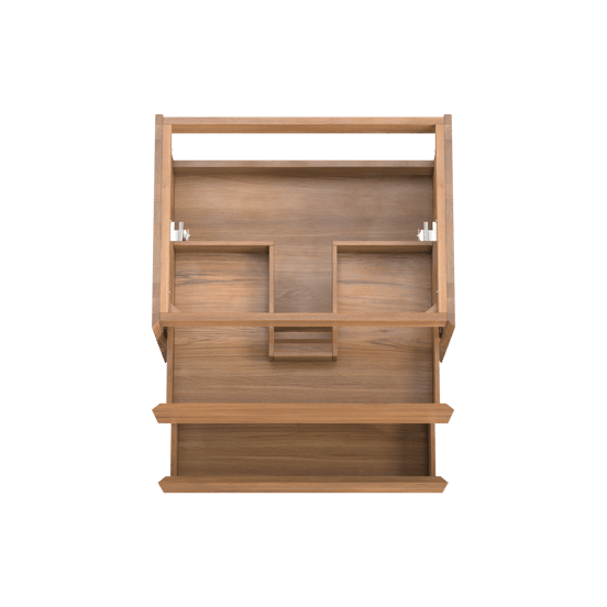 Balmani Mitra zwevende wastafelonderkast 75 x 55 cm teakhout 2 lades