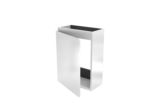 Linie Lado zwevende fonteinkast 40 x 21 cm Hoogglans Wit