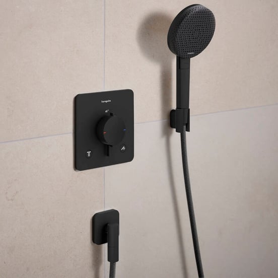 Hansgrohe Ecostat Comfort Q thermostat de douche encastré 2 fonctions noir brillant