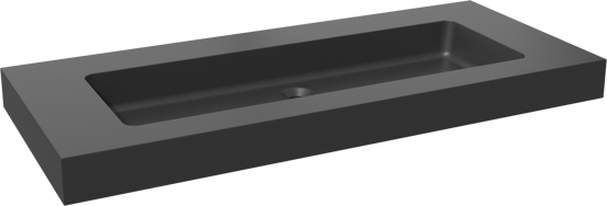 Storke Scuro High enkele wastafel mat kwarts 120 x 52 cm