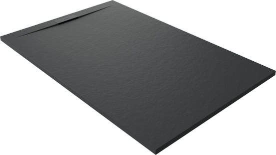 Balmani Andes Evolution receveur de douche 140 x 90 cm marbre composite Noir Mat
