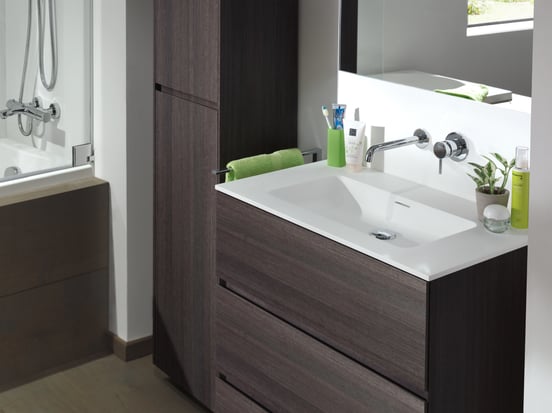 Storke Mata enkele wastafel matte Solid Surface 80 x 46 cm