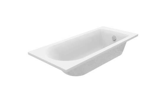 Luca Varess Rosala eenpersoons inbouwbad 170 x 70 cm acryl mat wit
