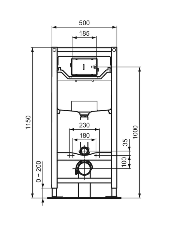 Ideal Standard ProSys inbouwreservoir, inclusief Smartflush vloeistof en conversie kit