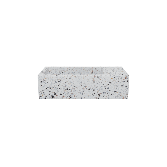 Balmani Mood Handwaschbecken: 36 x 18 cm, Bianco Nero Terrazzo