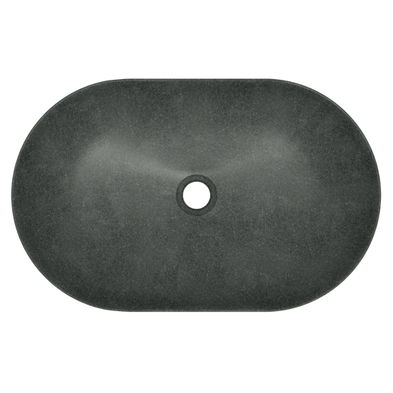 Balmani Still Aufsatzwaschbecken: Granit, poliert, oval, 54 x 34 cm