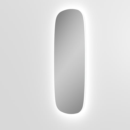 Balmani Cloud organisch badkamerspiegel 38 x 100 cm met spiegelverlichting en anti-damp