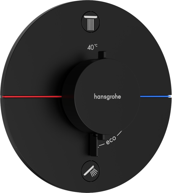 Hansgrohe Showerselect Comfort S Robinet de baignoire encastré 2 sorties noir mat