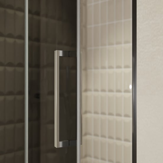 Balmani Senses Design douche draaideur links 120 cm x 210 cm Rookglas, Chroom profielen, met coating