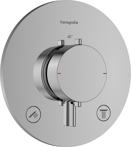 Hansgrohe Ecostat Comfort S inbouw thermostaat 2 uitgangen glanzend chroom