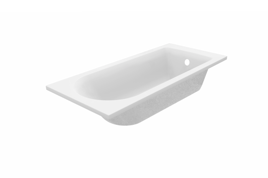 Luca Varess Rosala 1-Personen-Einbaubadewanne: 170 x 70 cm, Acryl, Weiß mat