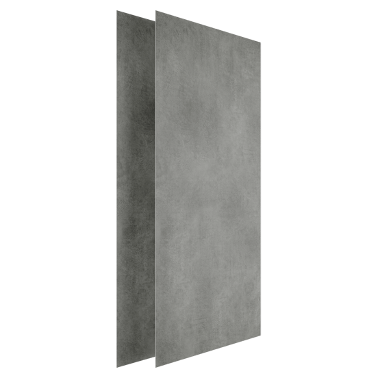 Luca Varess Groovy Duschrückwand Set 2 x 120x260 cm, SPC, Colorado Grey