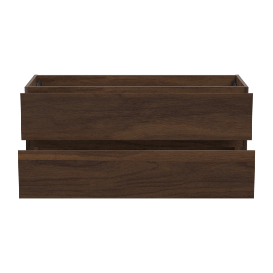 Storke Edge zwevende wastafelonderkast 120 x 52 cm notelaar 2 lades