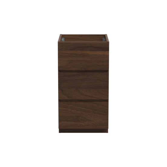 Storke Edge meuble sous-vasque a poser 45 x 52 cm noyer 3 tiroirs