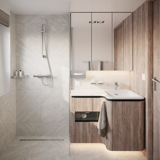 Hansgrohe Ecostat Comfort robinet de douche robinet thermostatique Blanc Mat