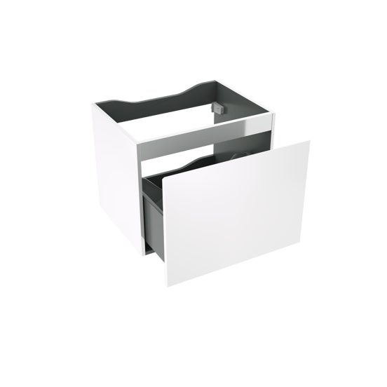 Linie Lado zwevende wastafelonderkast 60 x 46 cm Hoogglans Wit 1 lade