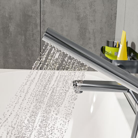 Blaufoss Round handdoucheset 1 functie chroom