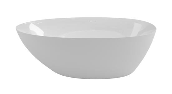 Luca Varess Uovia baignoire îlot ovale 170 x 85 cm acrylique blanc brillant