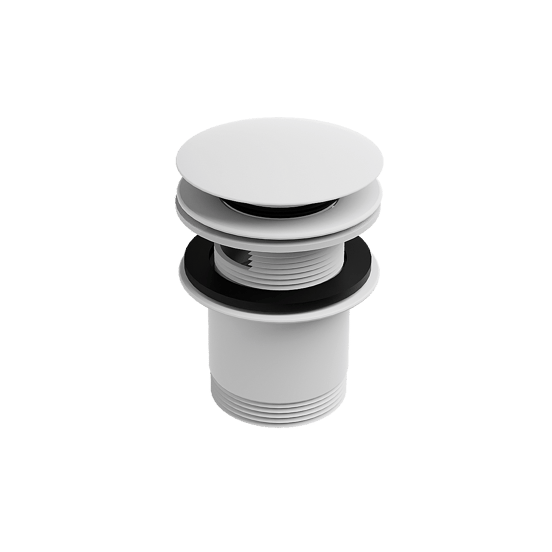 Santeg Unibath Ablaufventil Badewanne, verriegelbar, Weiß Matt