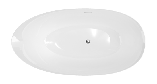 Luca Varess Uovia baignoire îlot ovale 170 x 85 cm acrylique blanc brillant