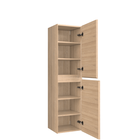 Balmani Mitra colonne salle de bains suspendu placage chêne naturel 45 x 35 x 169 cm