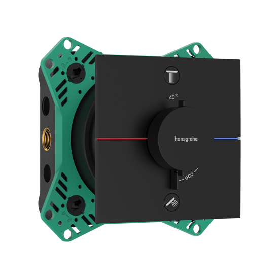 Hansgrohe Showerselect Comfort E inbouw thermostaat 2 uitgangen mat zwart