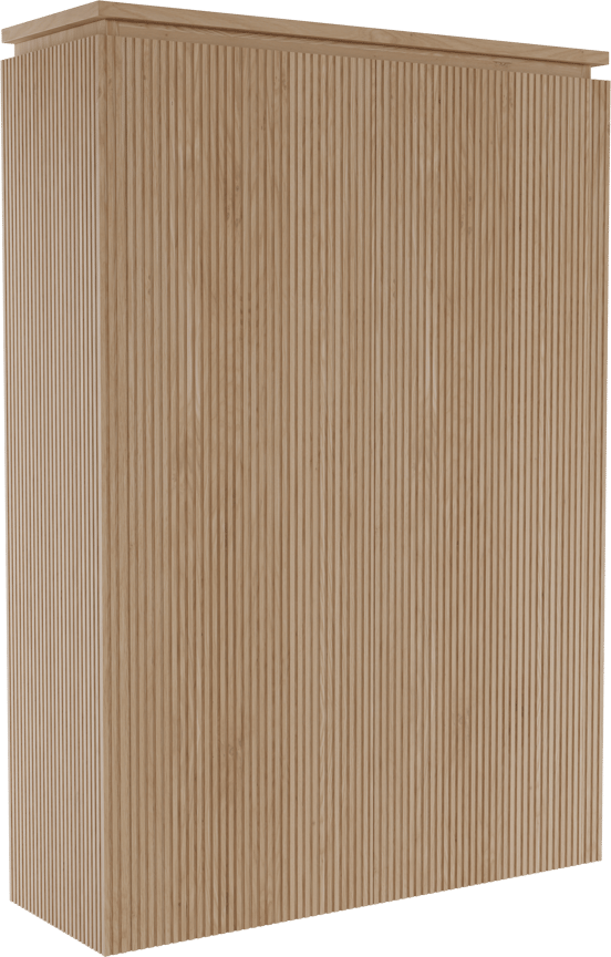 Balmani Eclips Ribs zwevende kolomkast natuur eiken 90 x 32 x 130 cm vert. sym. groef
