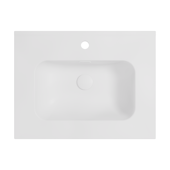 Balmani Nostra enkele wastafel porselein mat wit 60 x 46 cm