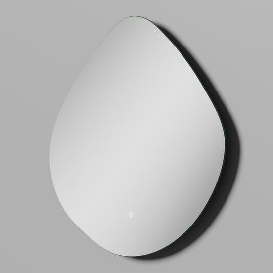 Luca Varess Organic Badspiegel mit Beleuchtung: Organisch, 60 x 60 cm, mit Anti-Beschlag Spiegelheizung