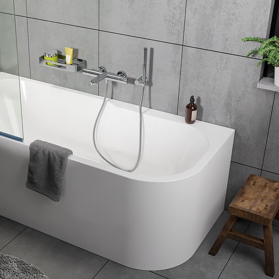 Blaufoss Round handdoucheset 1 functie chroom