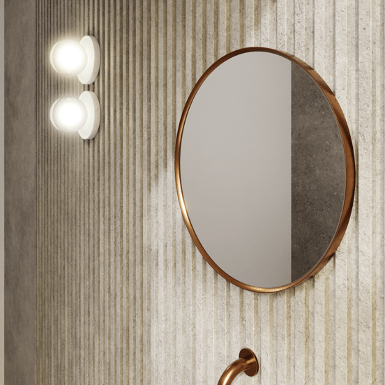 Balmani Auro ronde toiletspiegel Brushed Rosegold Ø 45 cm
